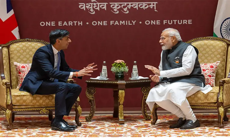 Prime Minister Modi held a discussion with British PM Rishi Sunak